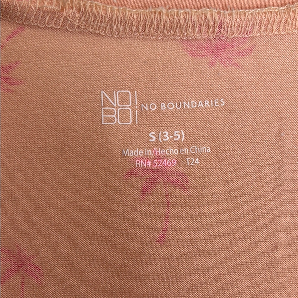No Boundaries Palm Tree Tie Front T-Shirt - Picture 2 of 5